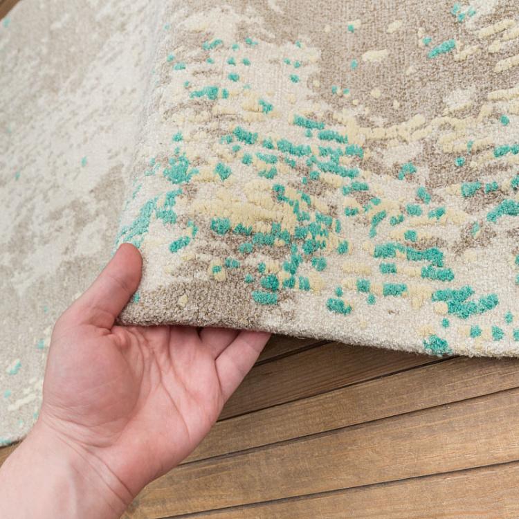 Прикроватный ковёр с коротким ворсом Стратосфера зелёного цвета Stratosphere Green