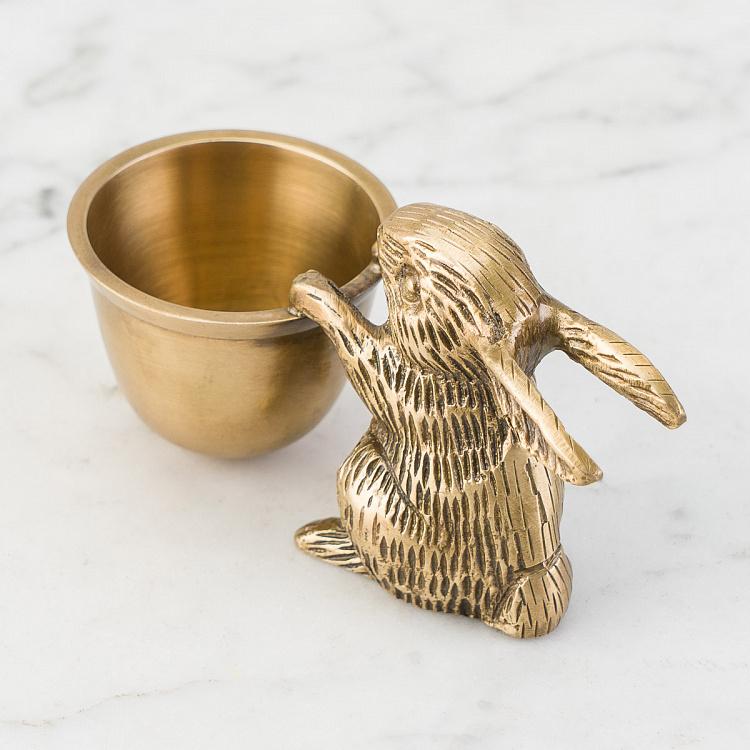 Латунная подставка для яйца Кролик Brass Rabbit With Eggcup