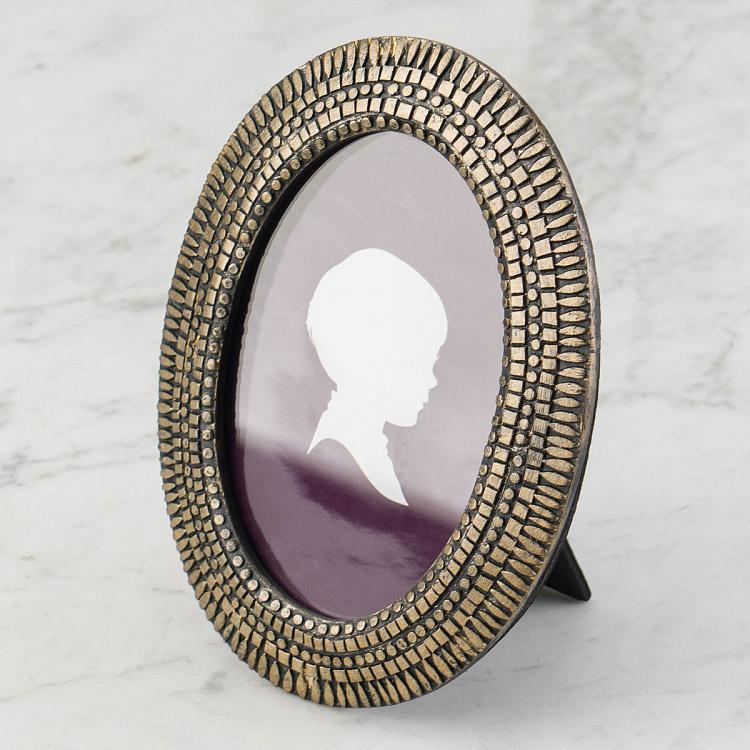 Рамка для фото Овальная с орнаментом Oval Rock Photo Frame