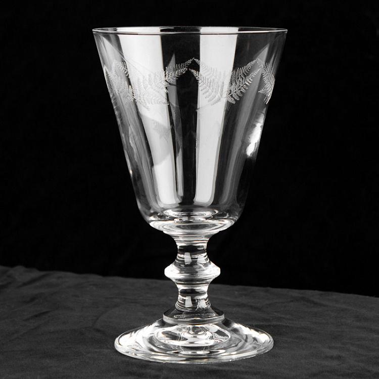 Бокал для воды с узором Папоротник Fern Engraved Water Glass