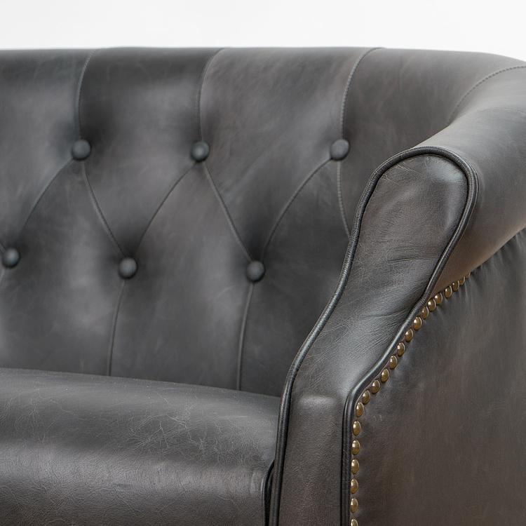 Двухместный кожаный диван Маршал, песочные ножки Marshall 2 Seater, Oak Sandwashed Leather