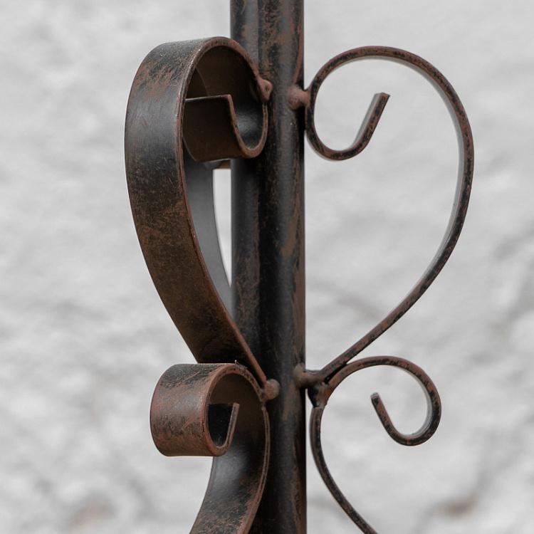 Металлический подсвечник-фонарь Metall Lantern With Glass Votive Dark Brown