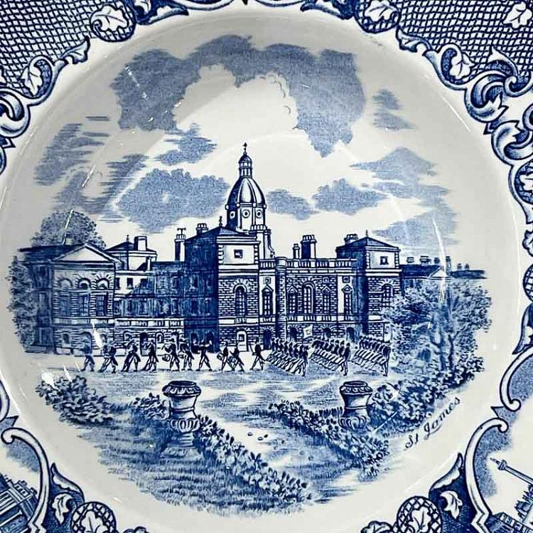 Винтажная суповая тарелка Старый Лондон Vintage Soup Plate Old London
