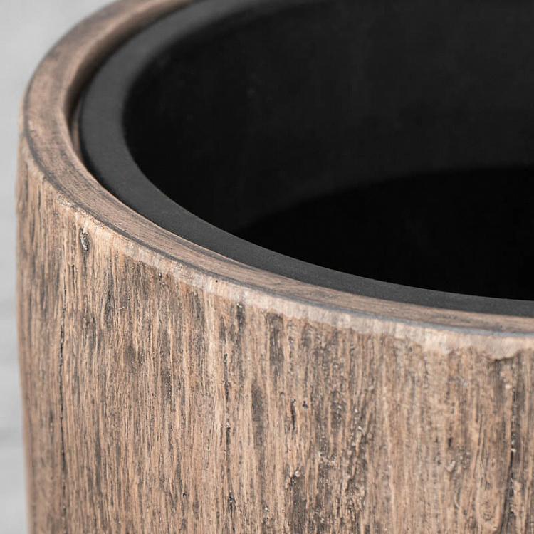 Высокое кашпо Эффектори светлый дуб, S Effectory Wood Tall Pot Oak Small