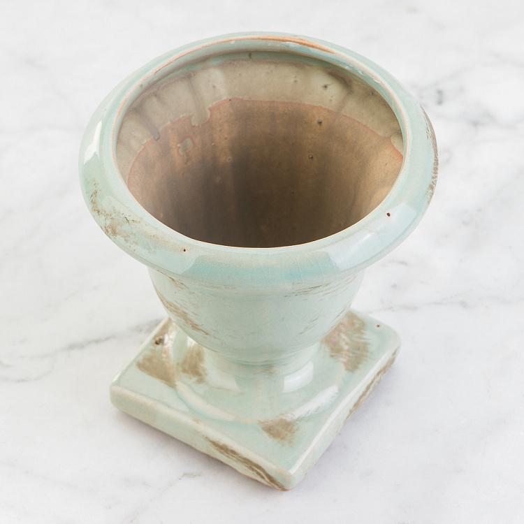 Голубовато-зелёная мини-ваза Медичи, S Medicis Vase Verdigris Small