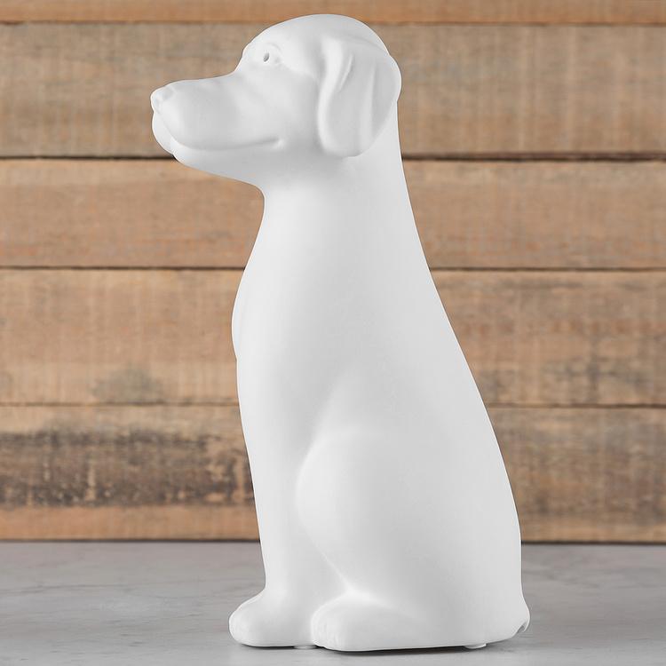 Фарфоровая настольная лампа Собака Porcelain Table Lamp Dog