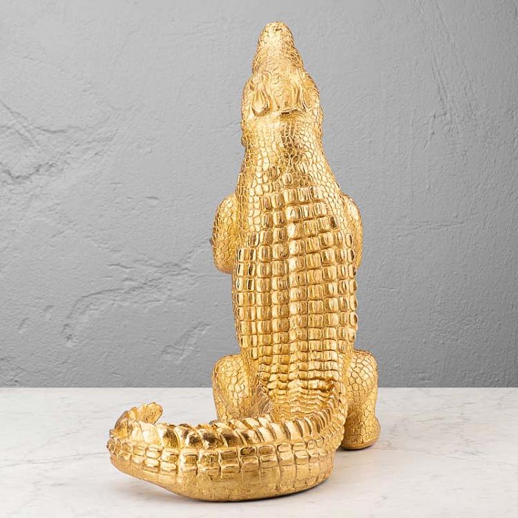 Подставка для мелочей и украшений Крокодил Морти Crocodile Morty With Tray Gold