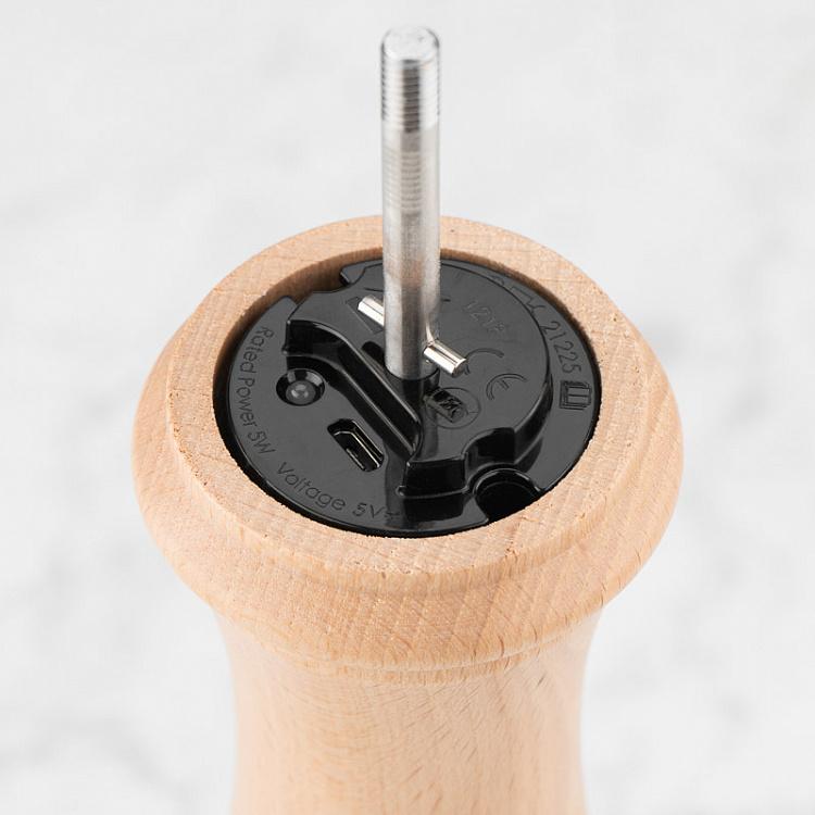 Электрическая мельница для перца Париж, светлое дерево Paris Electric Pepper Mill Natural Wood