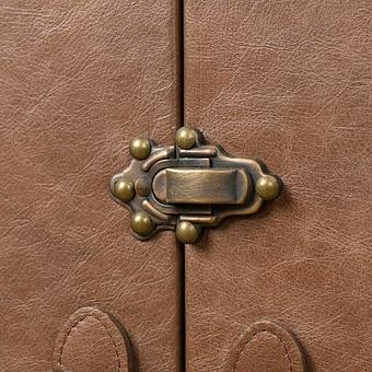 Барный шкаф-сундук Voyage Chest Sideboard RM натуральная кожа Brown Franco