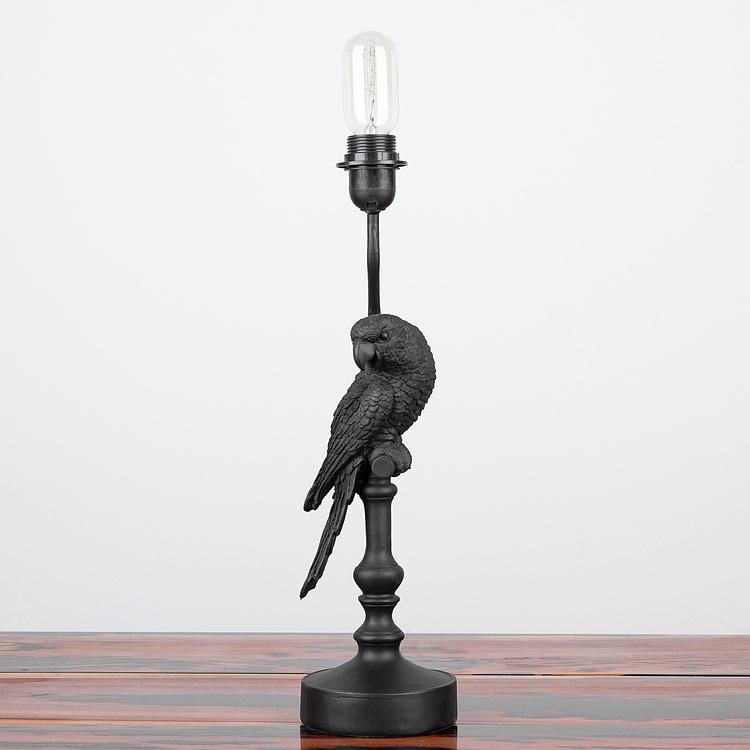 Настольная лампа с абажуром Чёрный попугай Black Parrot Lamp With Shade