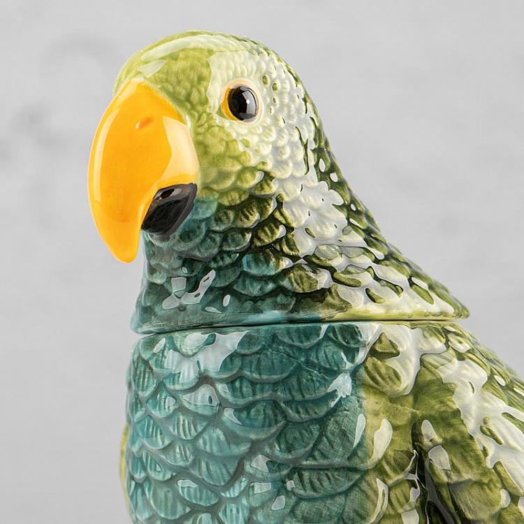 Керамическая шкатулка для украшений Попугай Ceramic Parrot Box