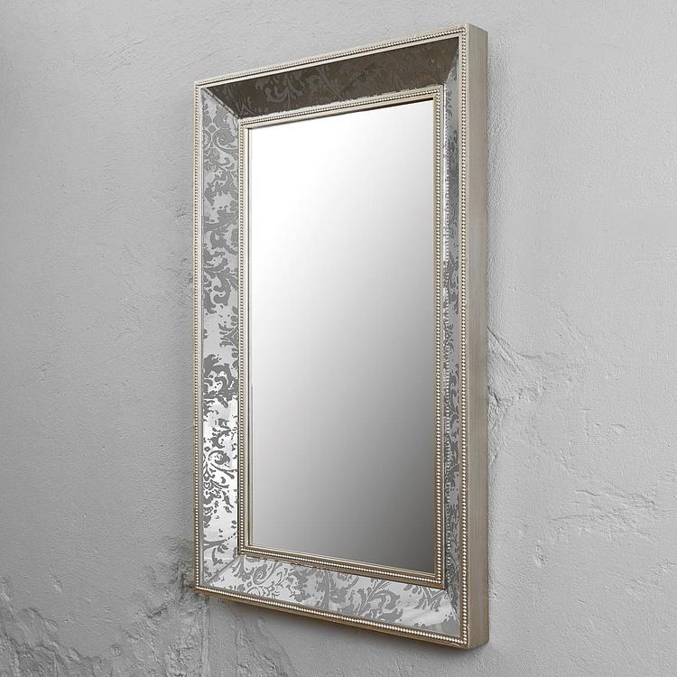 Зеркало с растительным золотистым орнаментом Wall Mirror With Pattern