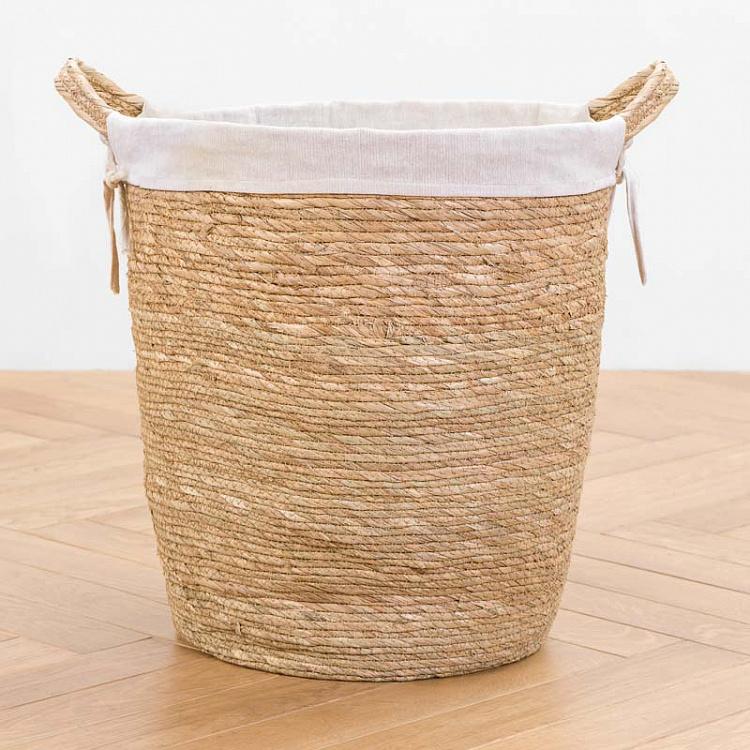 Корзина для хранения с тканевой подкладкой Basket With Beige Lining