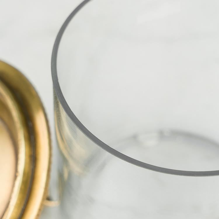 Ёмкость для хранения с латунной лисичкой на крышке Glass Box With Brass Fox Lid