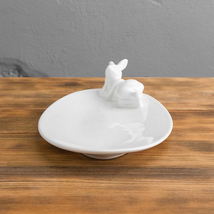 Овальное сервировочное блюдо Кролик Романтик Oval Serving Plate Rabbit Romantic