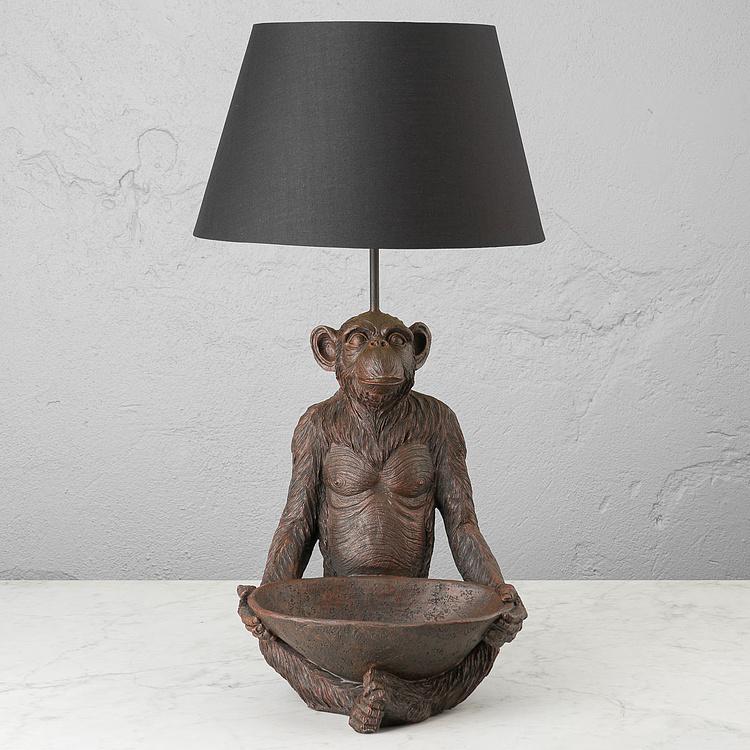 Настольная лампа с абажуром Обезьяна с блюдом Monkey Tray Lamp With Shade