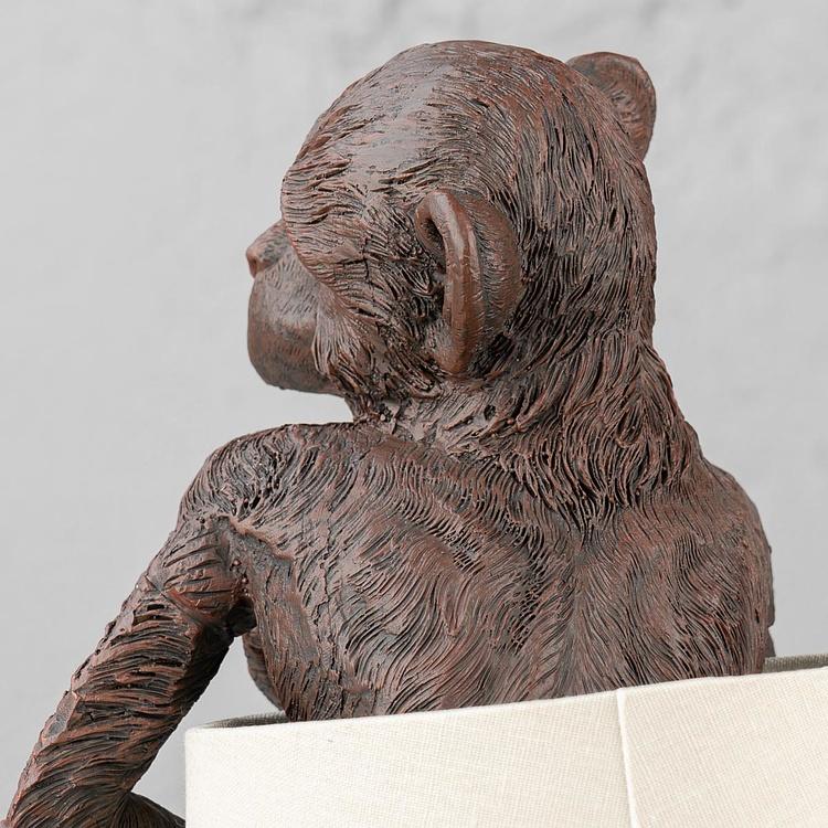 Настольная лампа Обезьянка, держащая абажур Table Lamp With Monkey Holding Shade