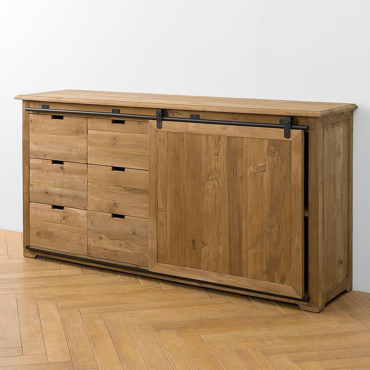 Комод с раздвижной дверью и шестью ящиками Карелия Karelia Sliding Door Sideboard With 6 Drawers DB