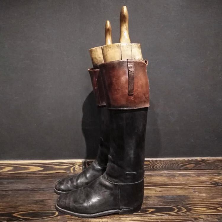 Винтажные сапоги для верховой езды 7 Vintage Black Riding Boots With Shoe Lasts 7