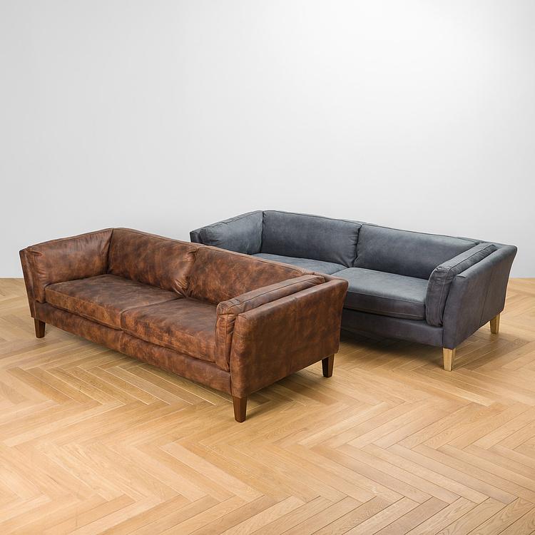 Трёхместный диван Верона, тёмные ножки Verona 3 Seater, Oak Dark Brown