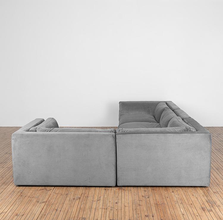 Угловой модульный бархатный диван Зенна 2, S Zenna Group Small 2 Velvet