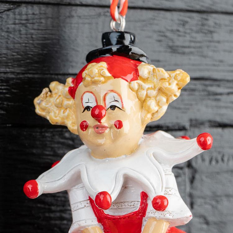 Набор из двух ёлочных игрушек Клоуны на шарах Set Of 2 Christmas Clown Balls 12 cm