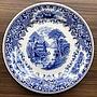 Винтажная тарелка Vintage Plate Blue White Large 4
