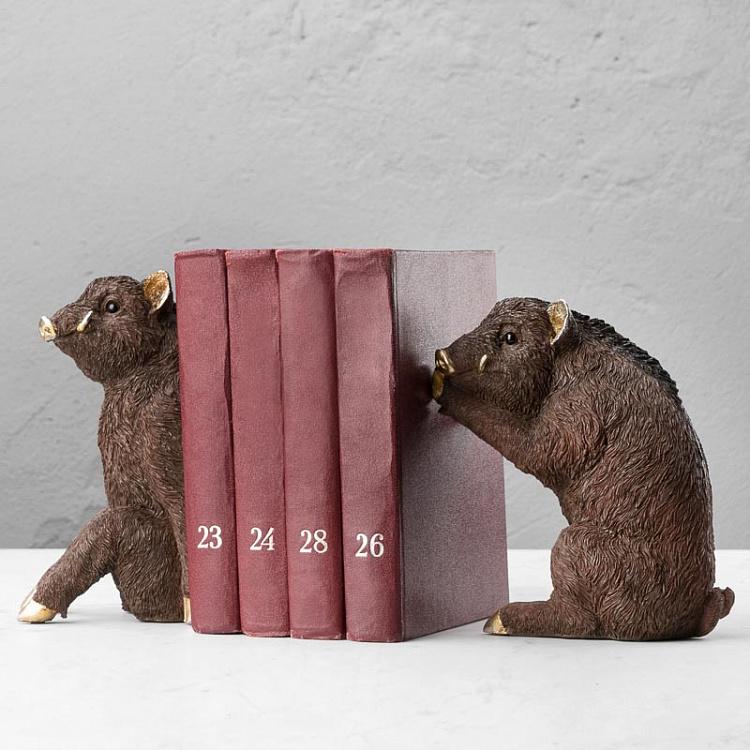 Набор из двух держателей для книг Кабаны Bookend Boar