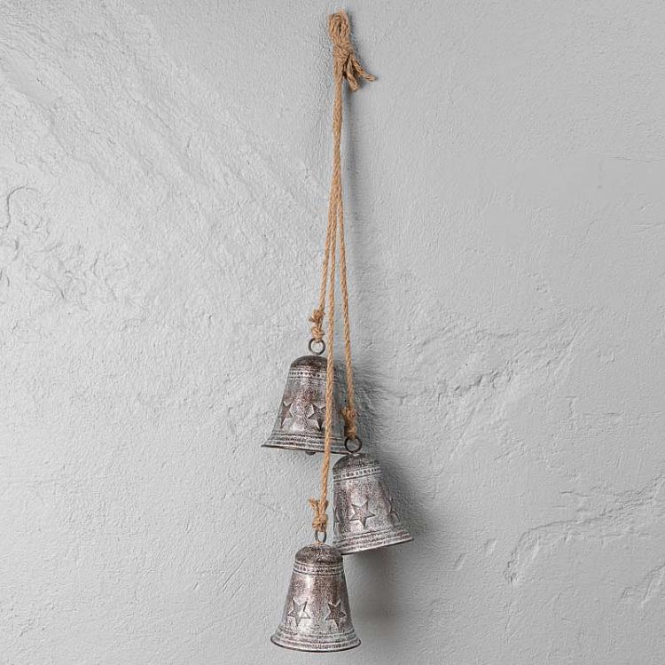Подвесное украшение с колокольчиками Bell Garland Brushed 75 cm