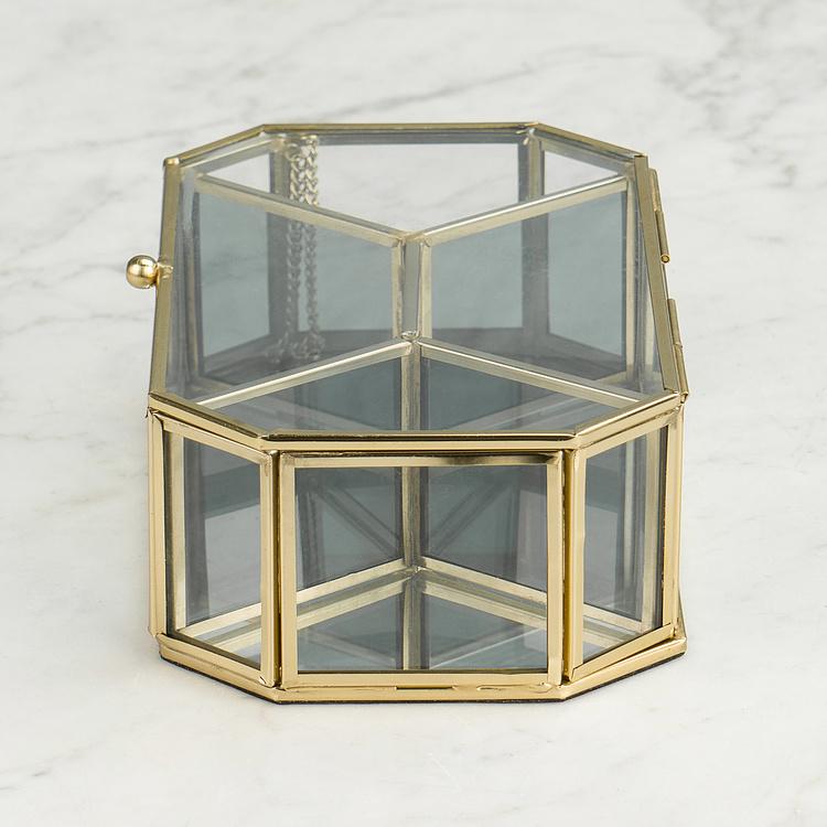 Многогранная стеклянная шкатулка Blue Glass Box