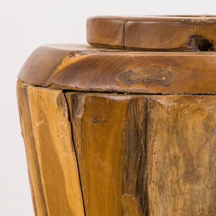 Ваза для цветов из тика Recycled Teak Jar