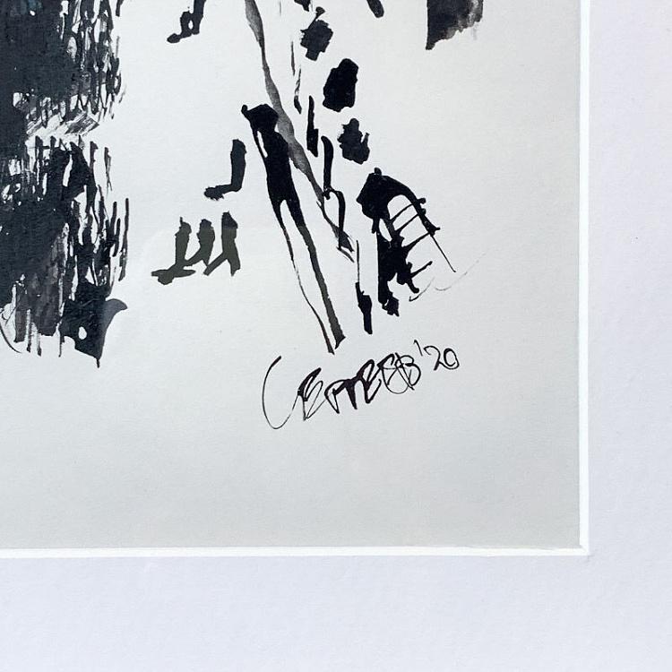 Рисунок тушью Вилла Дория Памфили Villa Doria Pamphili Drawing