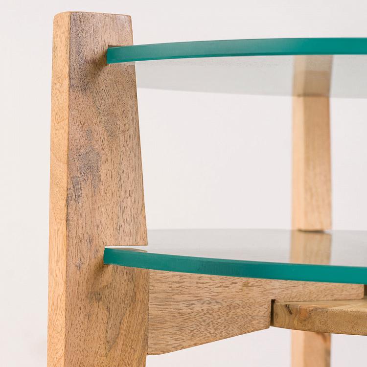 Прикроватный столик с двумя столешницами 2 Glass Levels Side Table