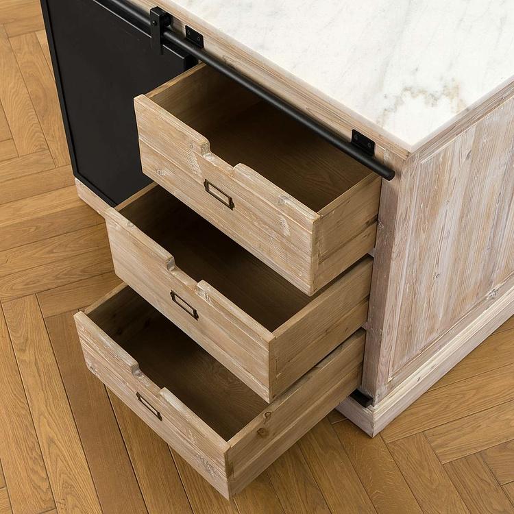 Тумба с раковиной и раздвижной дверью Карелия Karelia Single Vanity With Sliding Door DB