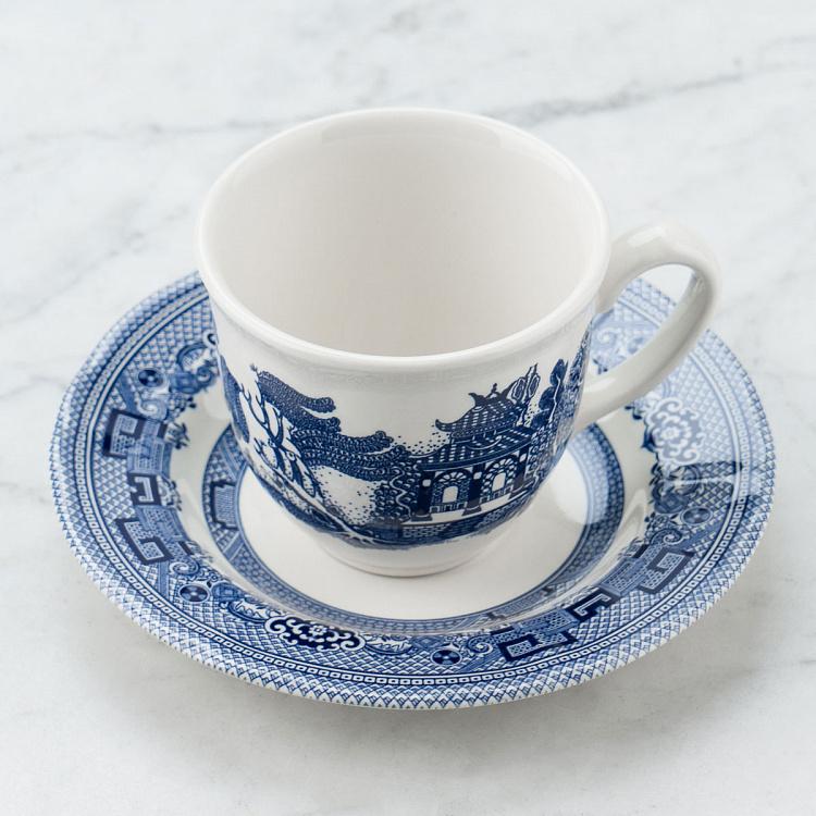 Чайная пара Голубая ива Blue Willow Tea Cup And Saucer