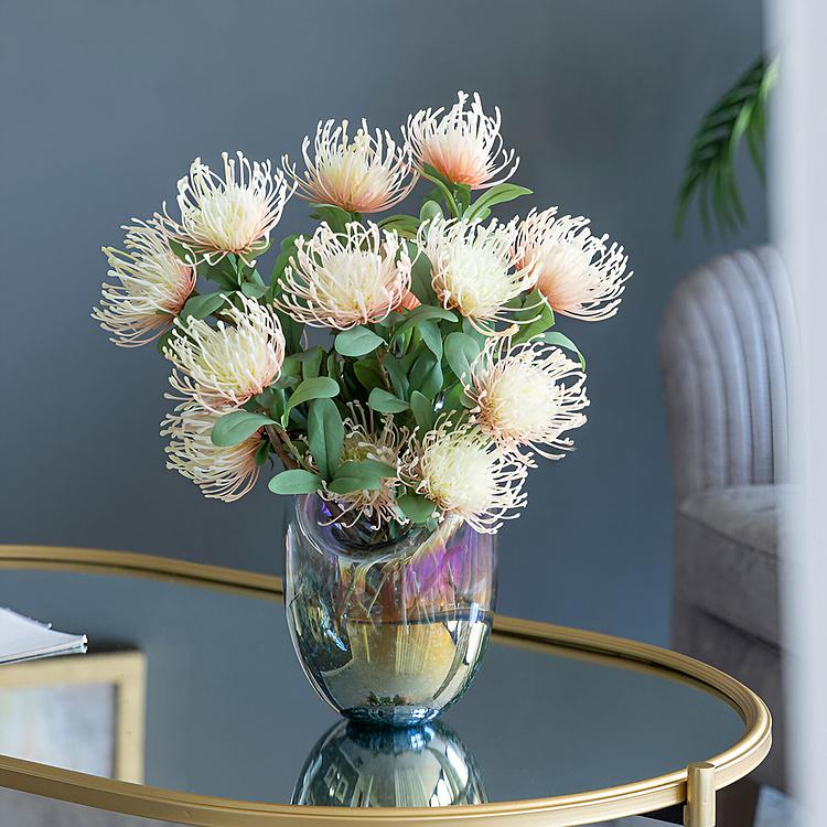 Голографическая ваза ручной работы с изогнутым краем Folded Edge Handcrafted Holographic Glass Vase