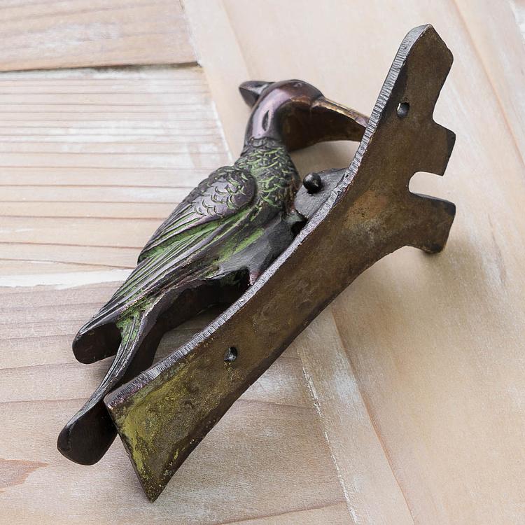 Дверной молоток Дятел Woodpecker Antique Brass Door Knocker