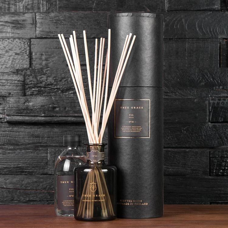 Аромадиффузор набор (палочки, жидкость, бутылочка) Инжир, 250 мл Small Reed Diffuser Fig 250 ml