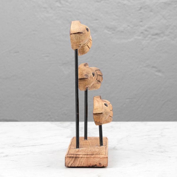 Статуэтка из дерева манго Рыбы Decorative Object Fish Mango Wood