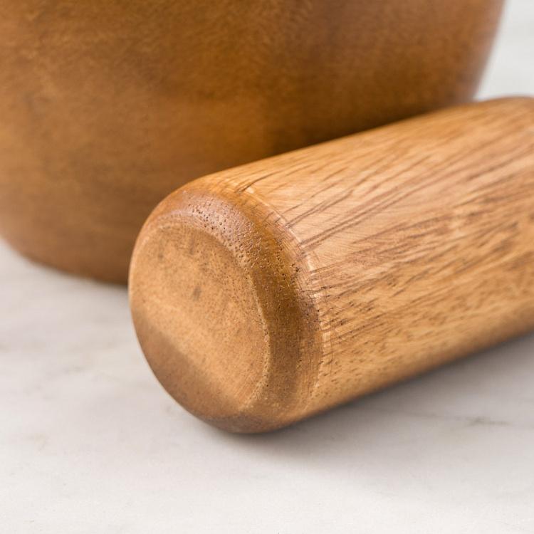 Деревянная ступка с пестиком Органик Organic Mortar And Pestle