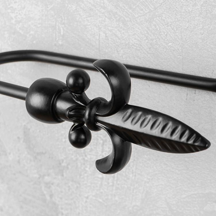 Держатель для шторы Готика флёр чёрный Gothic Fleur De Lis Curtains Holder Black