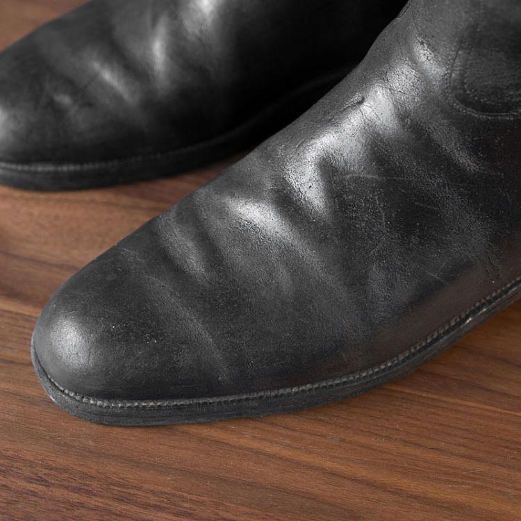 Винтажные сапоги для верховой езды 5 Vintage Black Riding Boots With Shoe Lasts 5