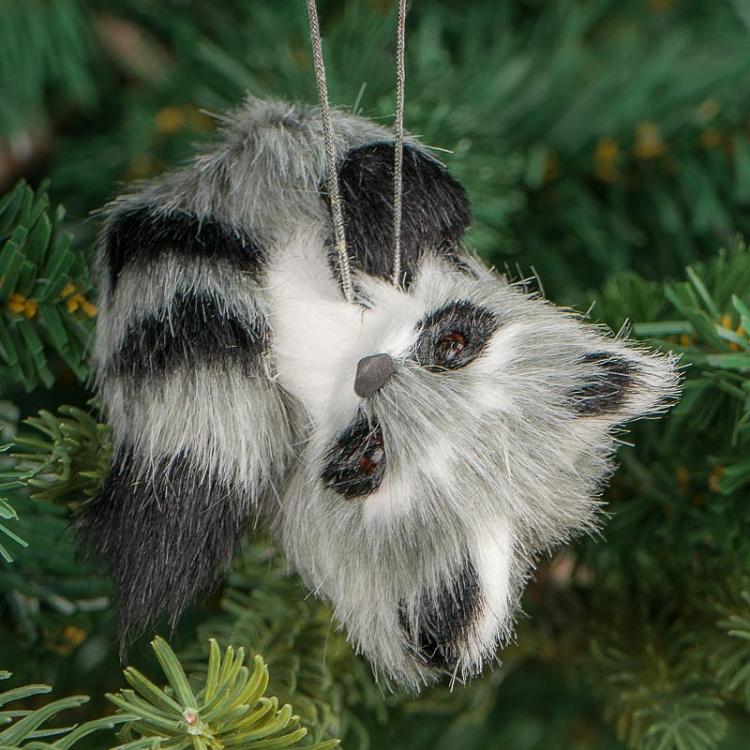 Набор из четырёх ёлочных игрушек Еноты Set Of 4 Raccoons 7,5 cm
