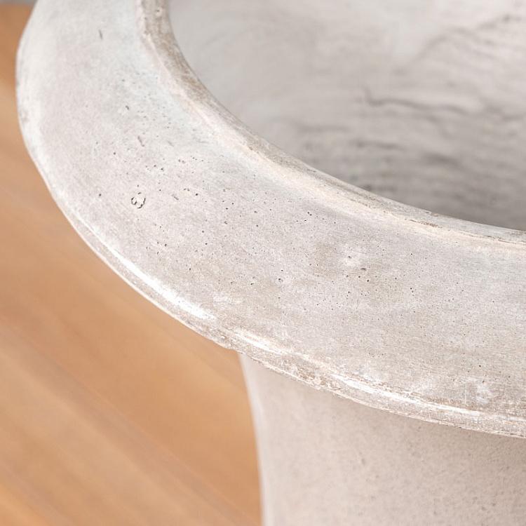 Кашпо из композитной глины песочного цвета Fibre Clay Vase Sand Color