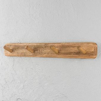 Rustic Wooden Coat Rack 4 Hooks