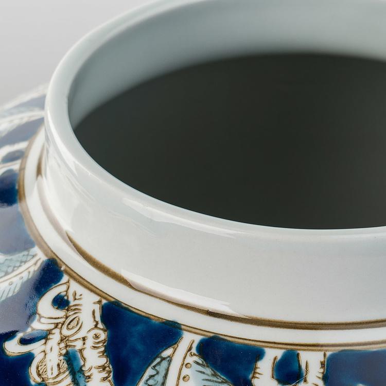 Ваза Брин с крышкой и цветочным узором Bryn Ginger Jar Large