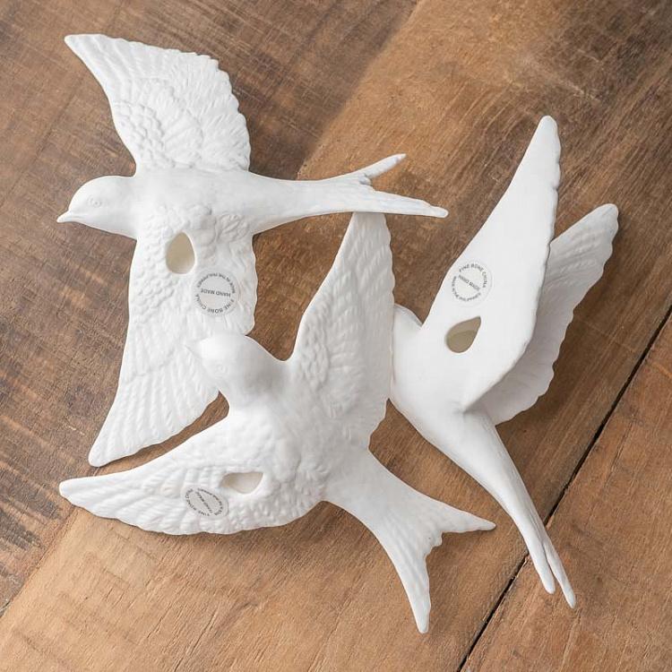 Набор из трёх настенных украшений Птицы Set Of 3 Wall Birds