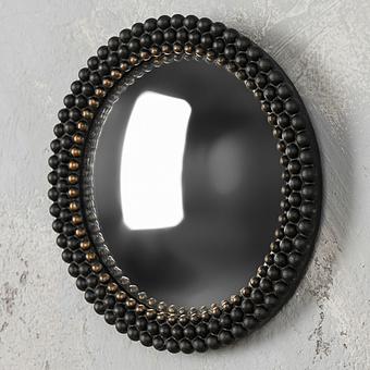 Black Beads Mini Convex Mirror