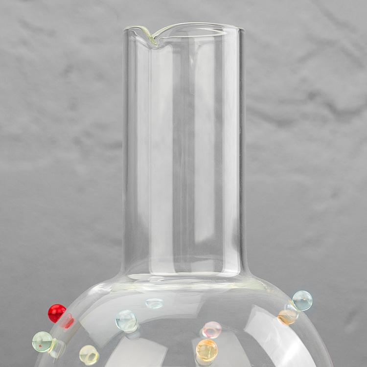 Стеклянная ваза с разноцветными точками Glass Vase Carafe