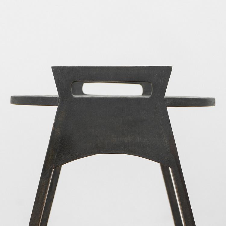 Табурет с чёрными ручками Золя Zola Stool With Handles Black